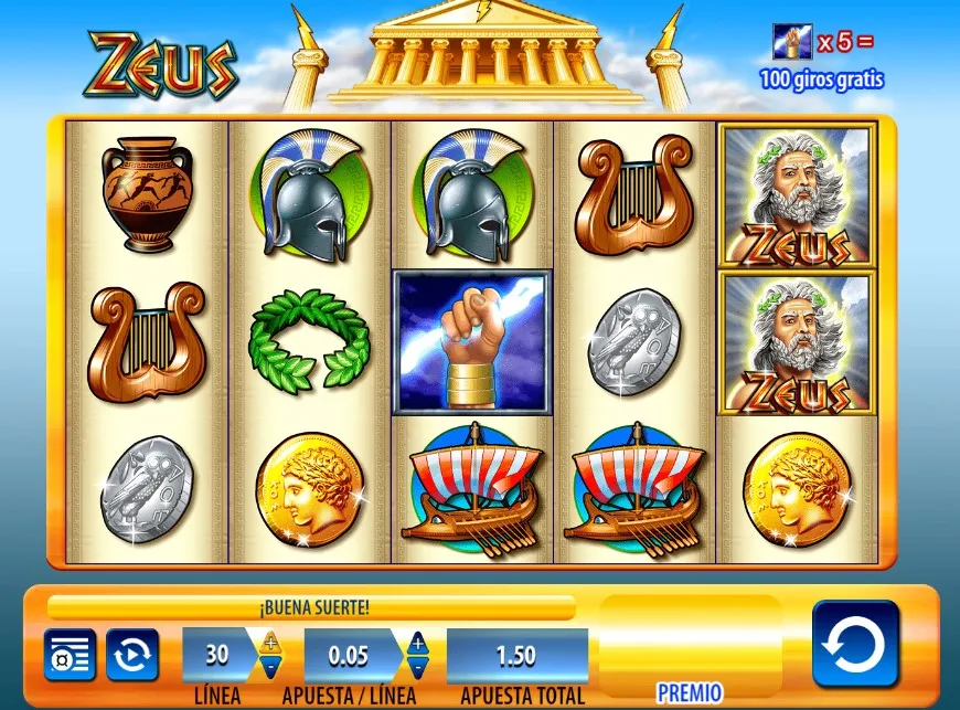 zeus slot casino online combinaciones