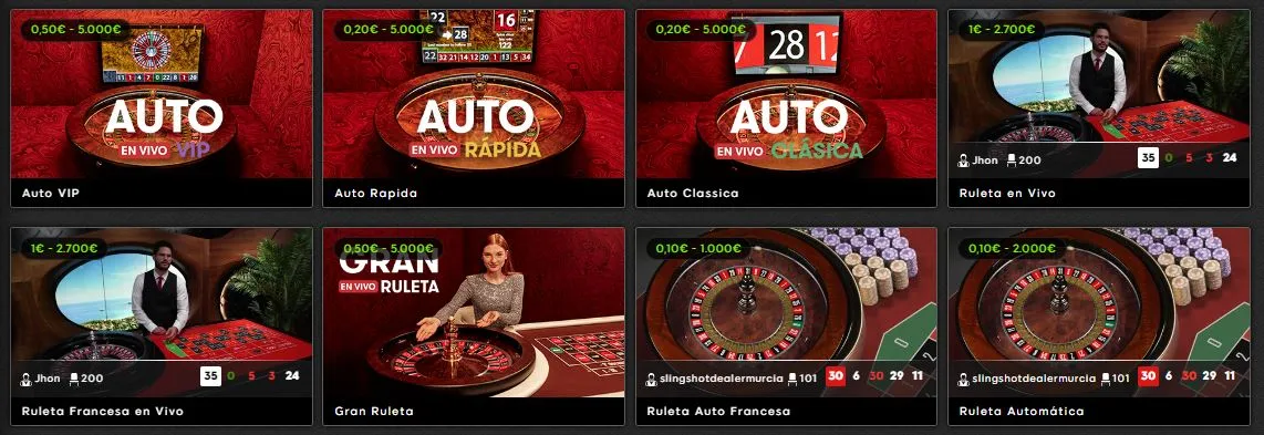 Casinos en vivo