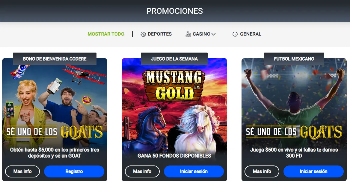 bonos codere casino argentina